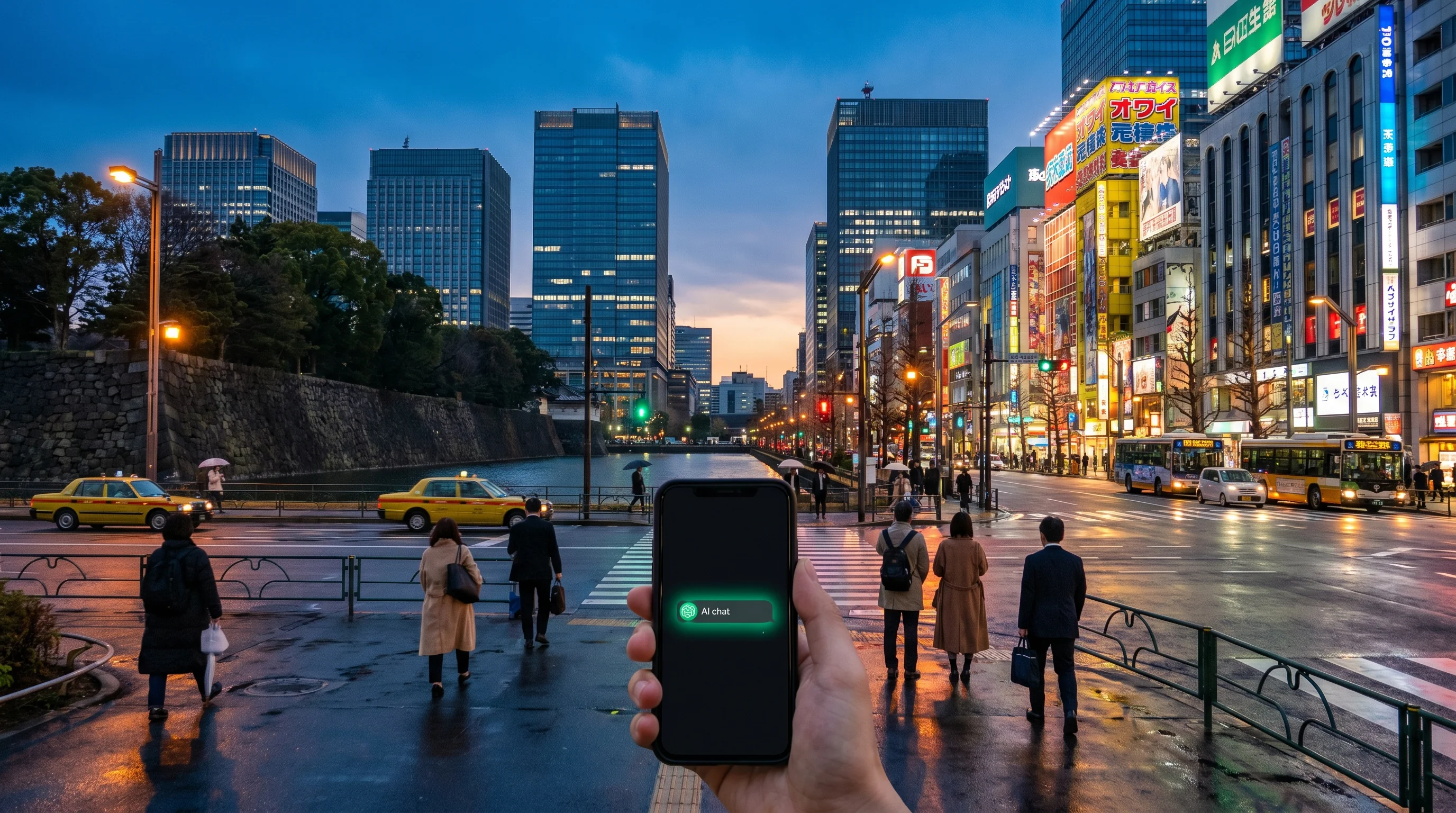 千代田区の街並み / 店舗集客のAI検索最適化（AIO）のイメージ