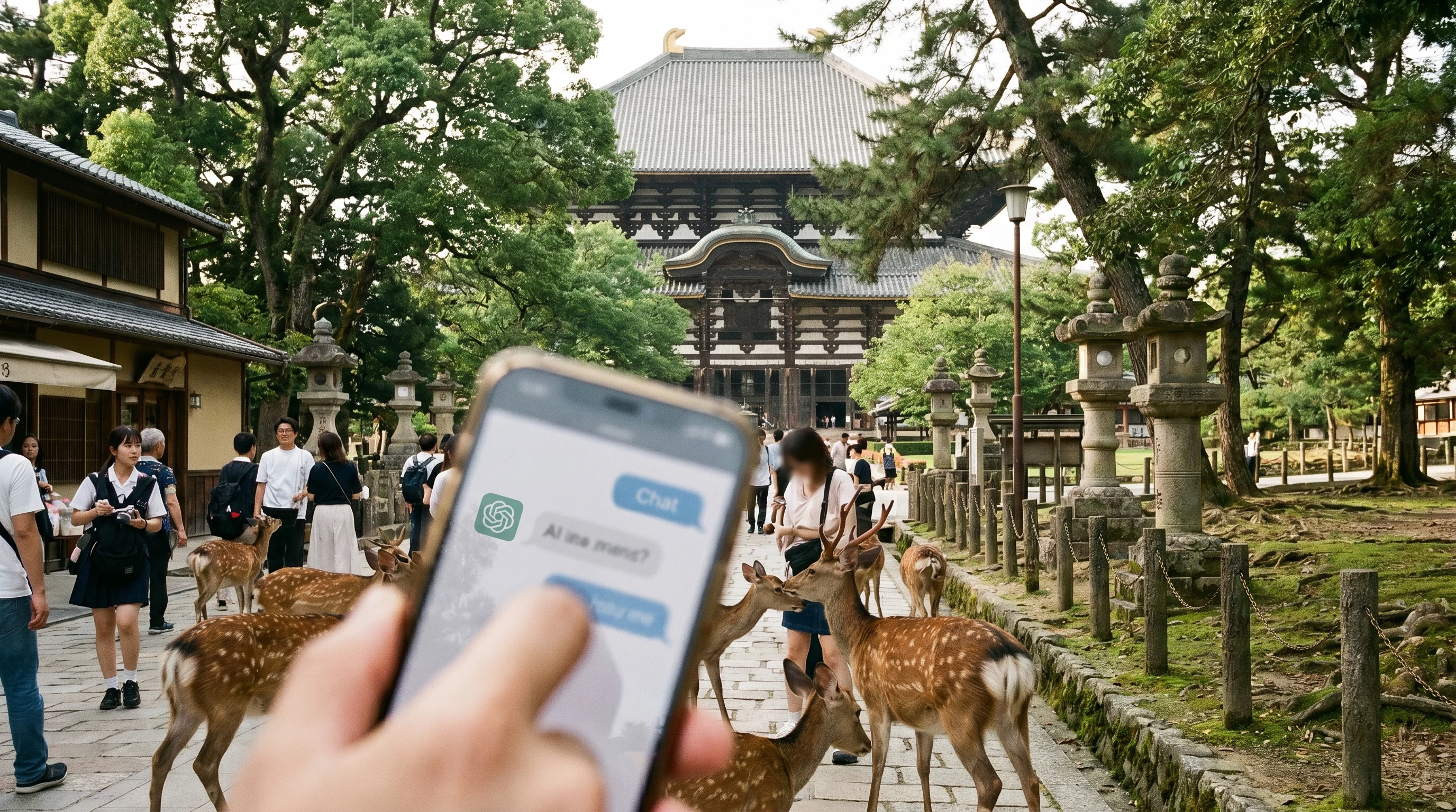 奈良県の街並み / 店舗集客のAI検索最適化（AIO）のイメージ