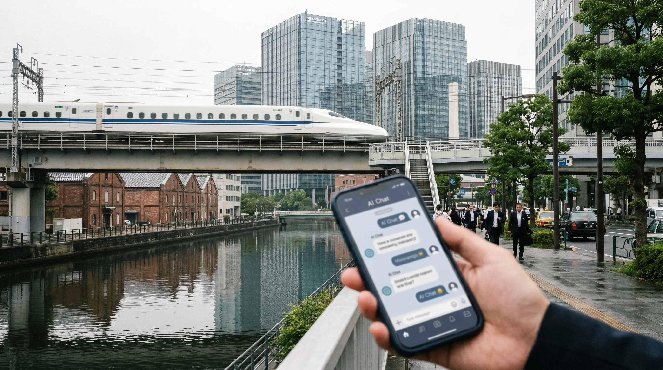 品川区の街並み / 店舗集客のAI検索最適化（AIO）のイメージ