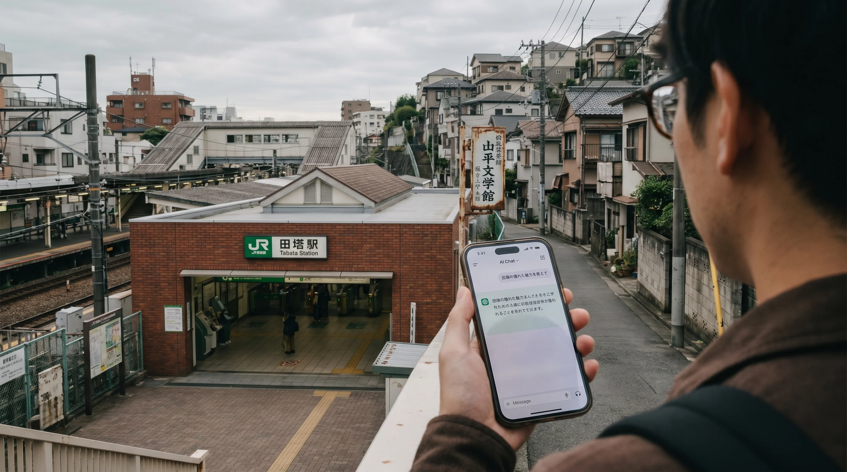 田端駅の街並み / 店舗集客のAI検索最適化（AIO）のイメージ